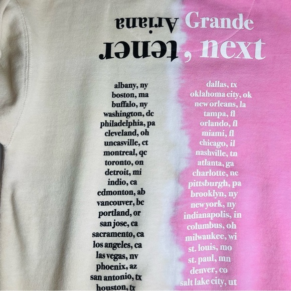 Ariana Grande World Tour Thank You Sweet Split Concert Merch Crewneck Sw… - Picture 13 of 16